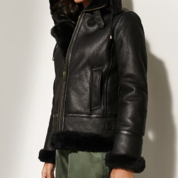 Jane Sheepskin B-3 Bomber Jacket - Picture 6 of 11